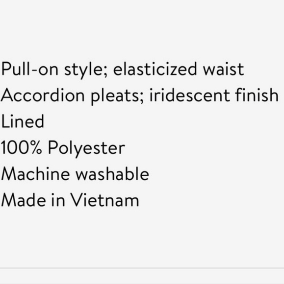 Wonder Nation Accordion Pleat Skirt Shiny Irridescent Silver Elastic Waist L EUC - Picture 9 of 12